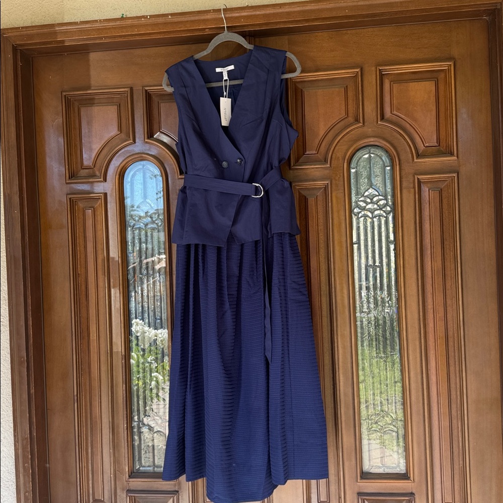 Derek lam 10 Crosby Navy Sleeveless Dress size 12